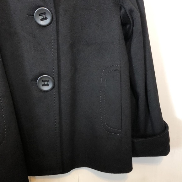 CINZIA ROCCA LORO PIANA Black Long Sleeved Swing Coat 6 NWOT - Picture 8 of 17